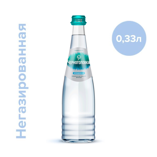 Вода Черноголовка 0.33 литра негазированная стекло