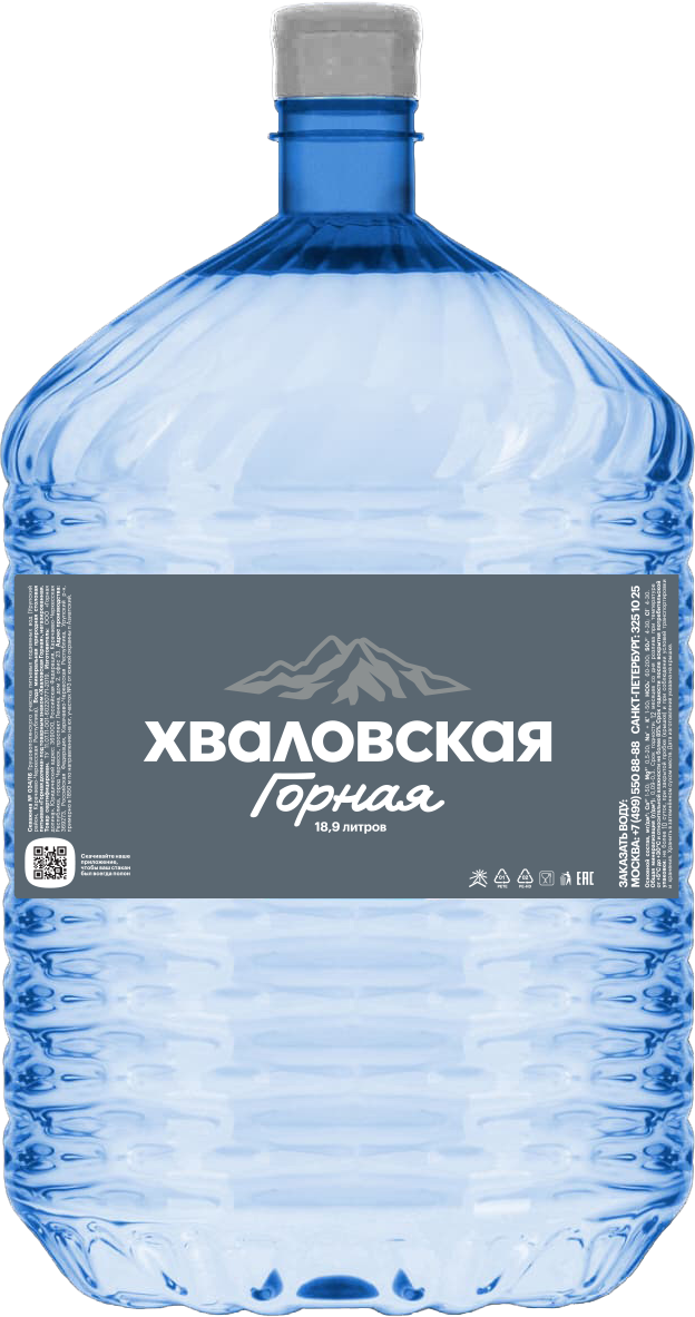 Вода Хваловская Горная 19 л, одноразовая тара