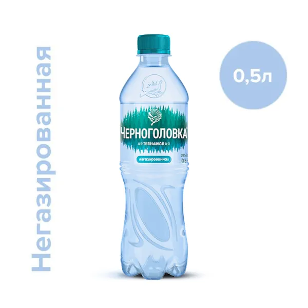 Вода Черноголовка 0.5 литра негазированная ПЭТ