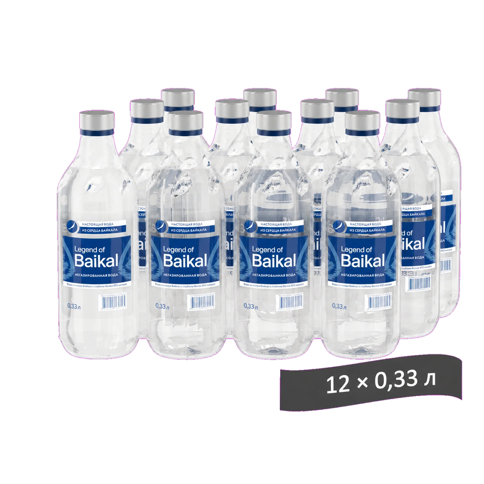 Вода Легенда Байкала 0,33 л, негазированная, стекло, 12 шт.